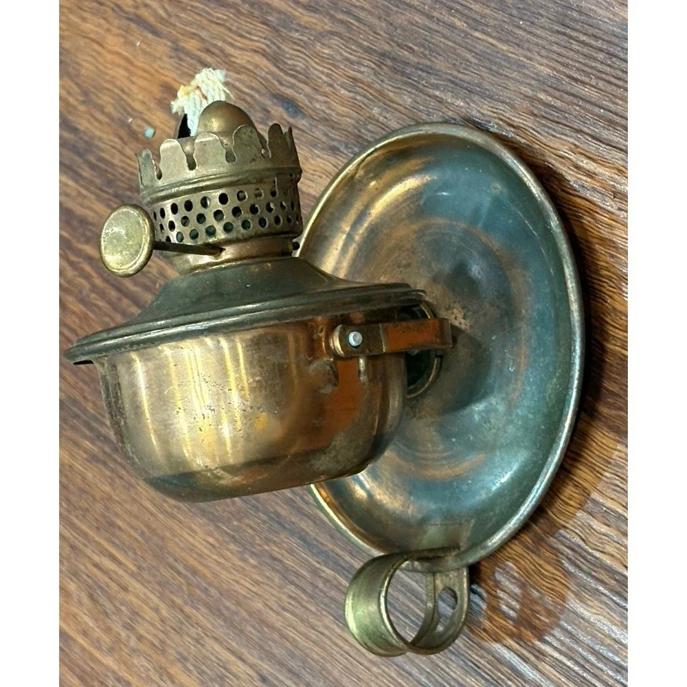 Vintage Stellar Kerosene Oil Copper Wick Lamp Walking Light Hong Kong 2Set READ!